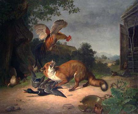 Fox in the Poultry Yard, Christian August Lorentzen